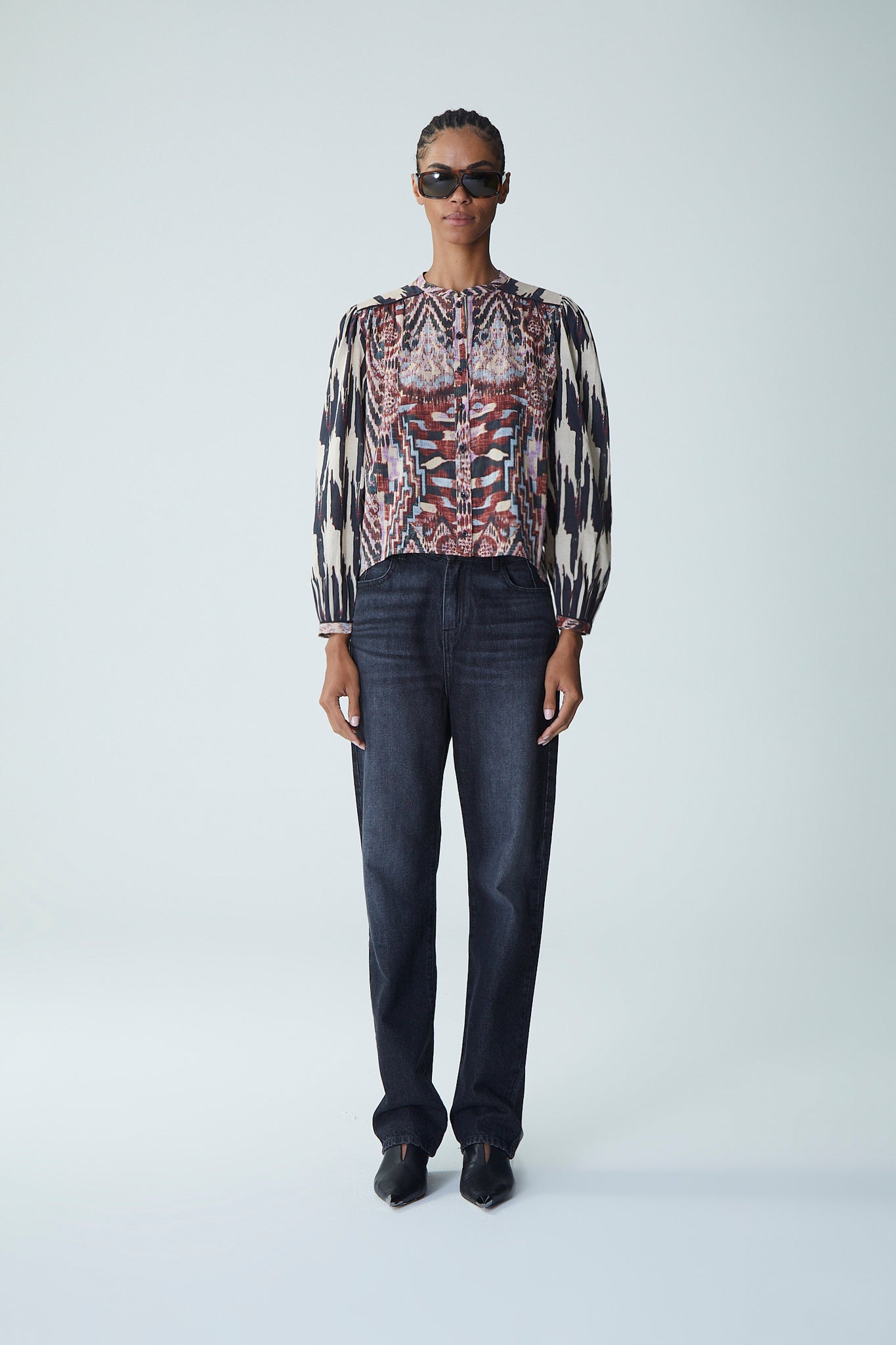 Junin Celia Blouse in Sand Melange