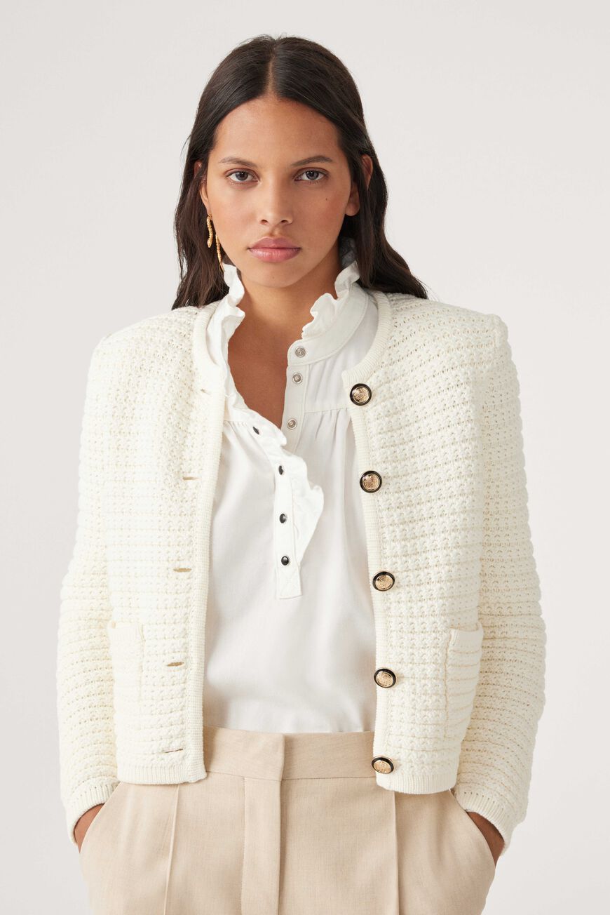 Gaspard Cardigan. Ecru