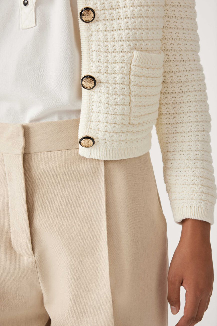 Gaspard Cardigan. Ecru