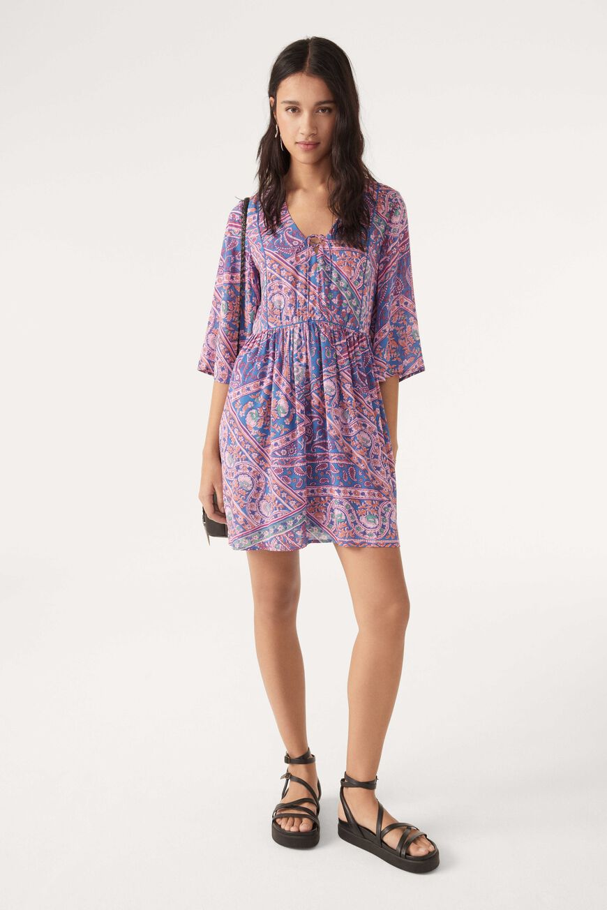 Fleur Dress. Bleu
