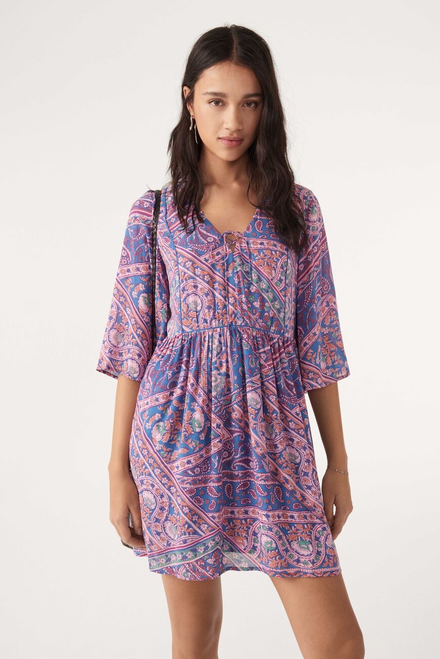 Fleur Dress. Bleu