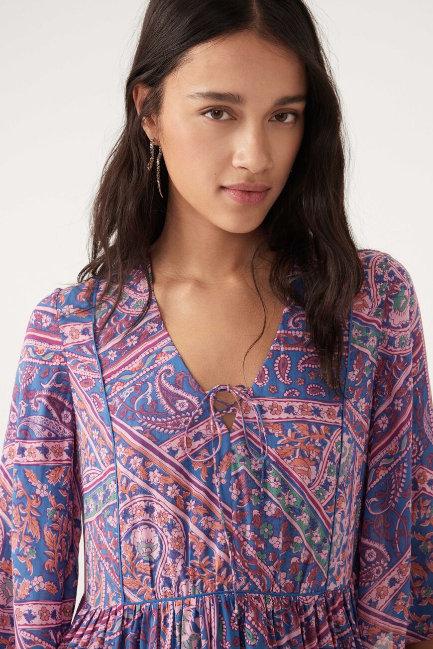 Fleur Dress. Bleu