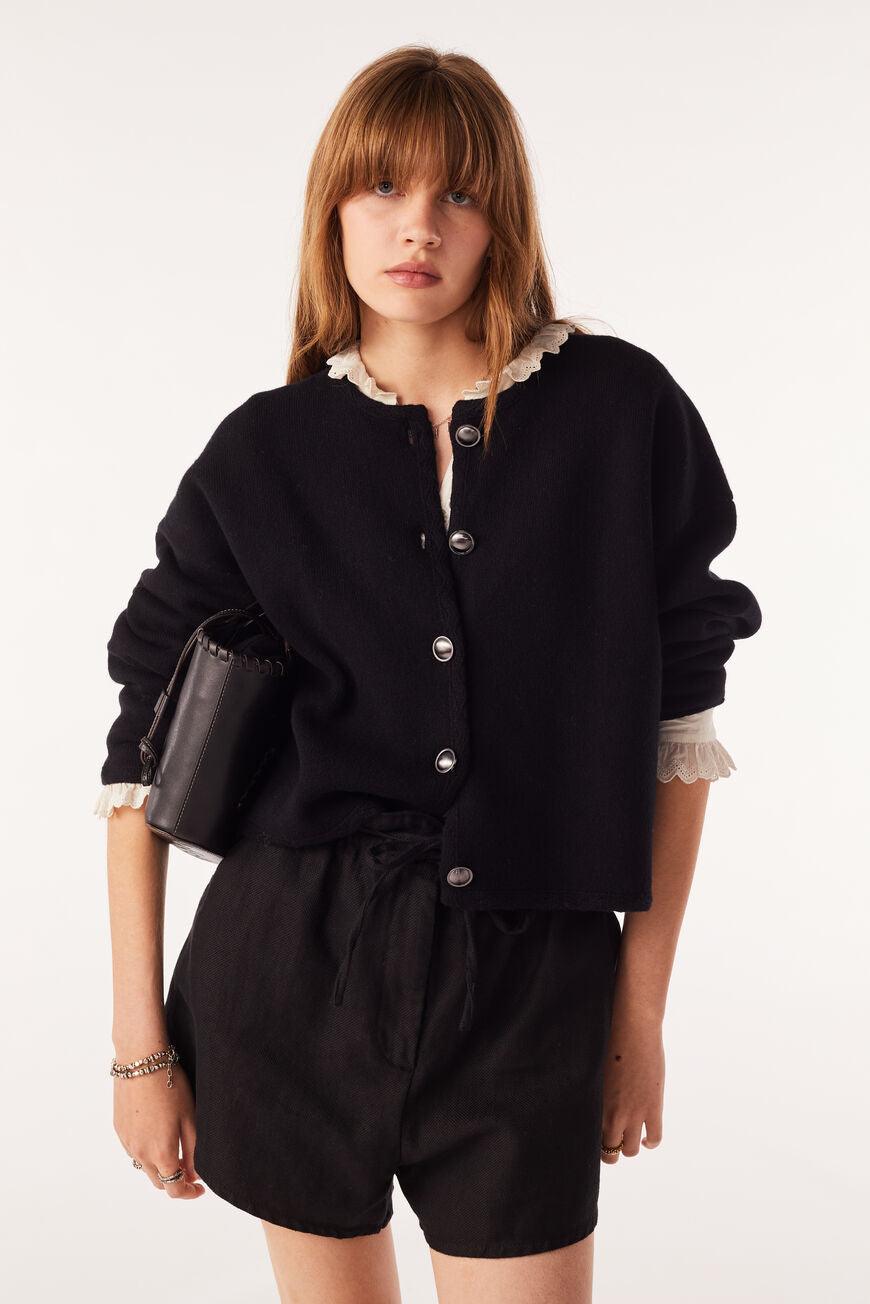 Tanks Cardigan. Noir