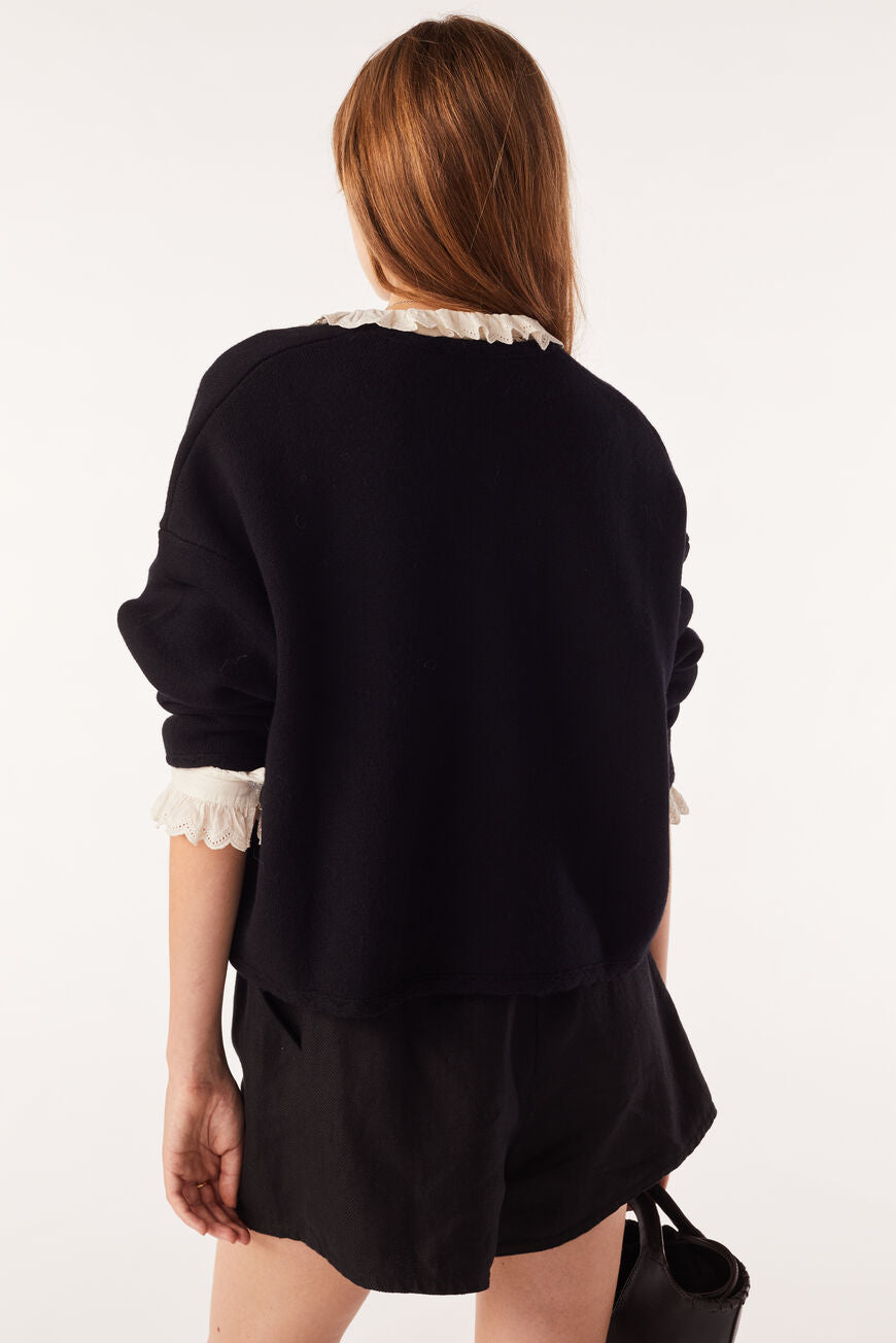 Tanks Cardigan. Noir