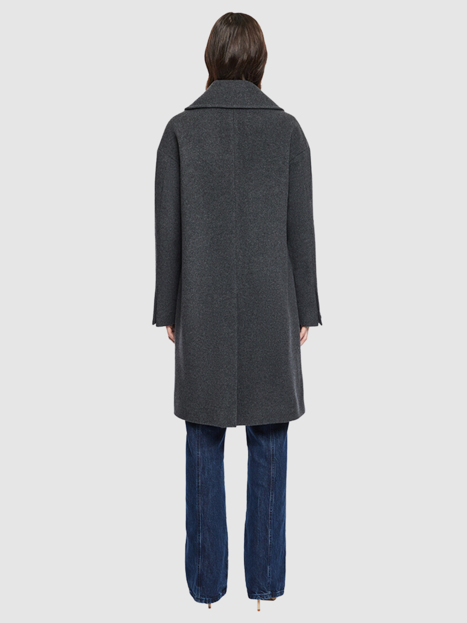 Cashmere Blend Coat in Charcoal