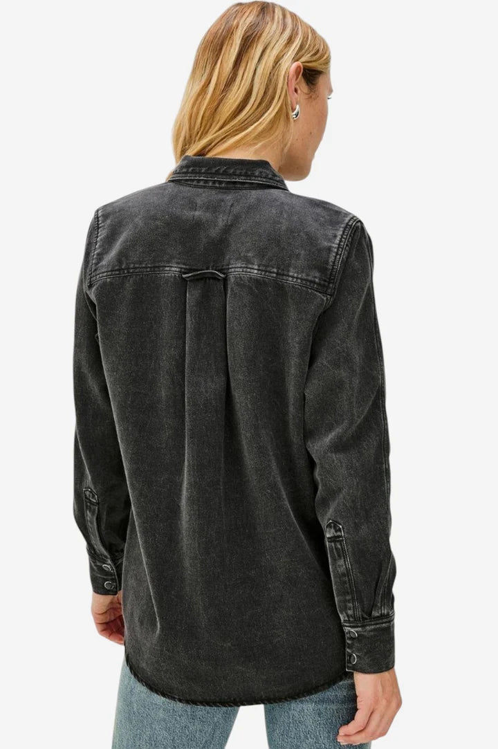Atticus Shirt in Washed Black