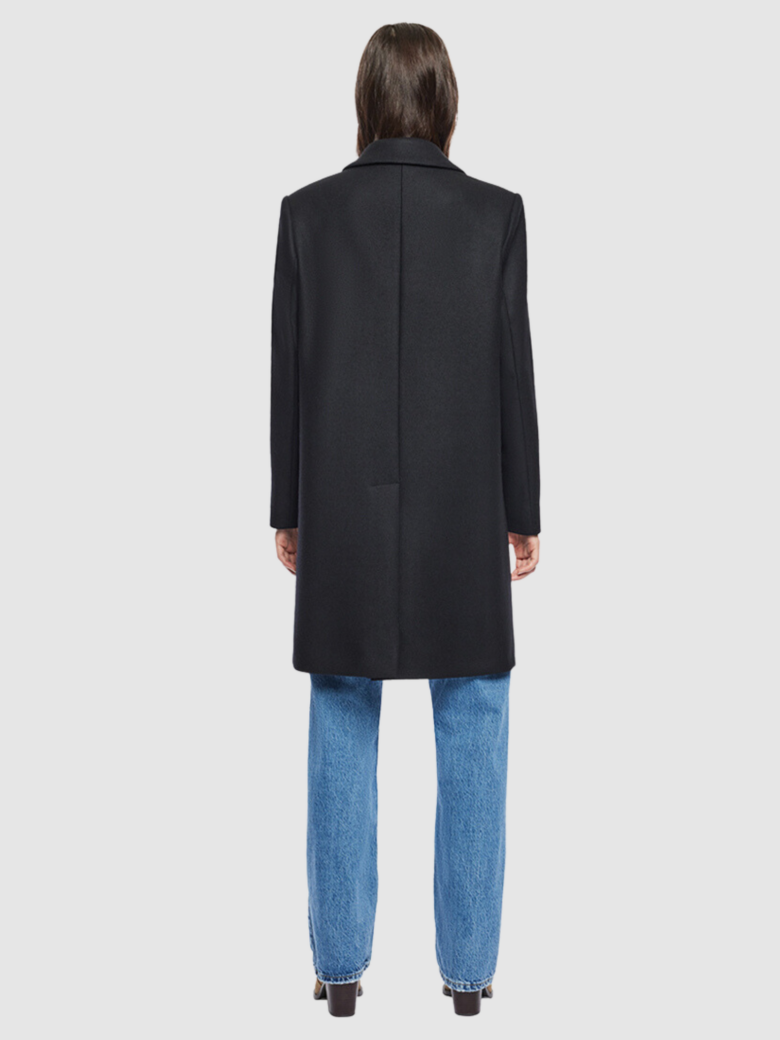 Cashmere Blend Coat in Black