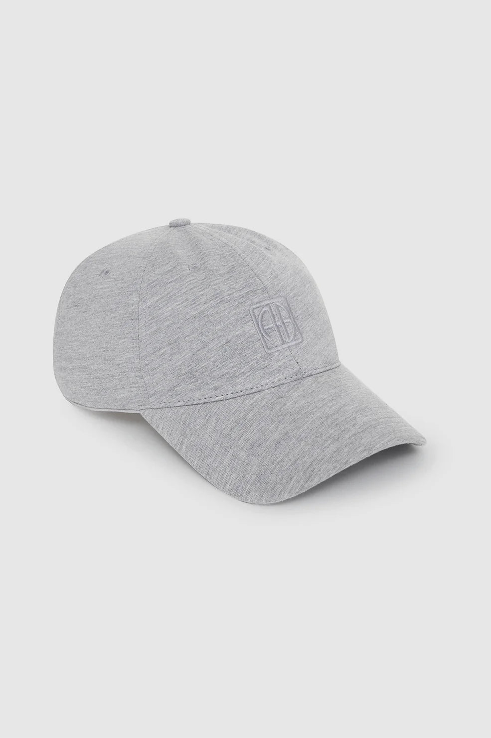 Jeremy Baseball Cap Framed Monogram in Heather Grey