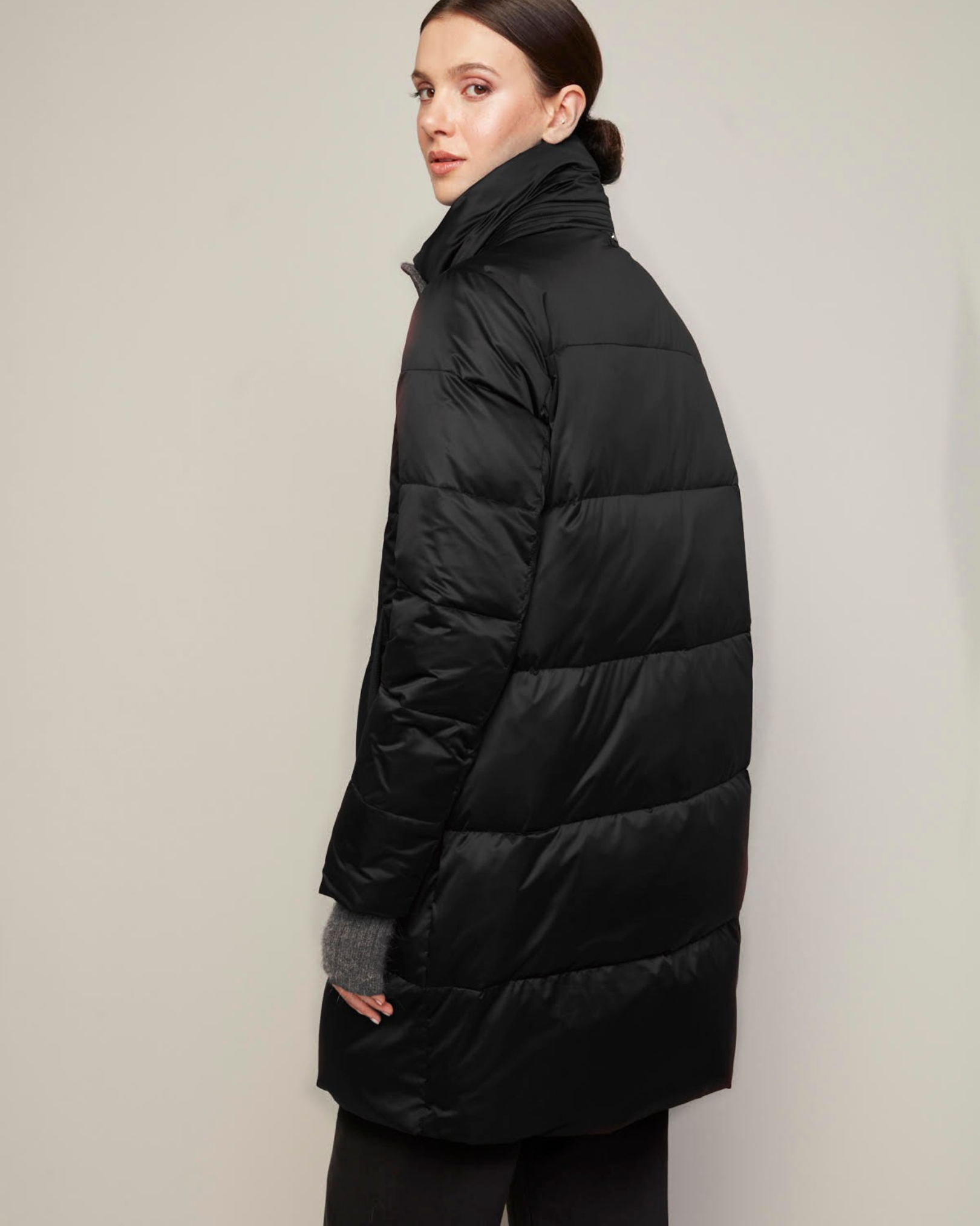 Bianka Down Coat in Black