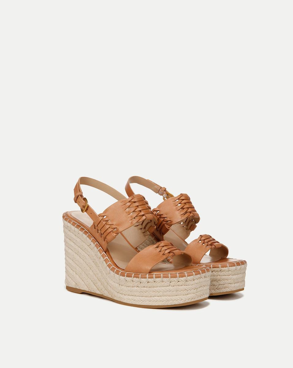 Riya Raffia Wedge Sandal in Natural