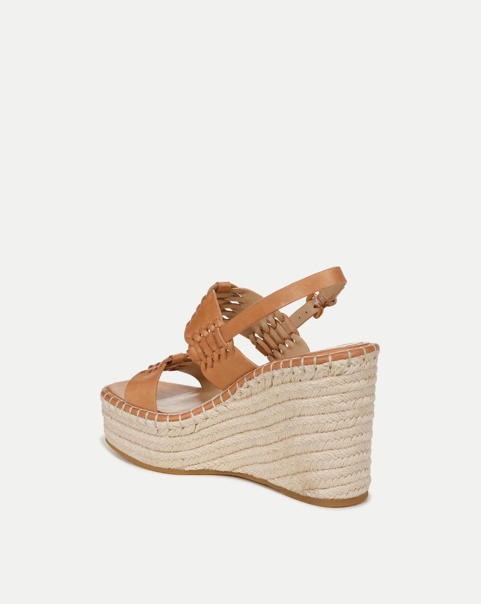 Riya Raffia Wedge Sandal in Natural