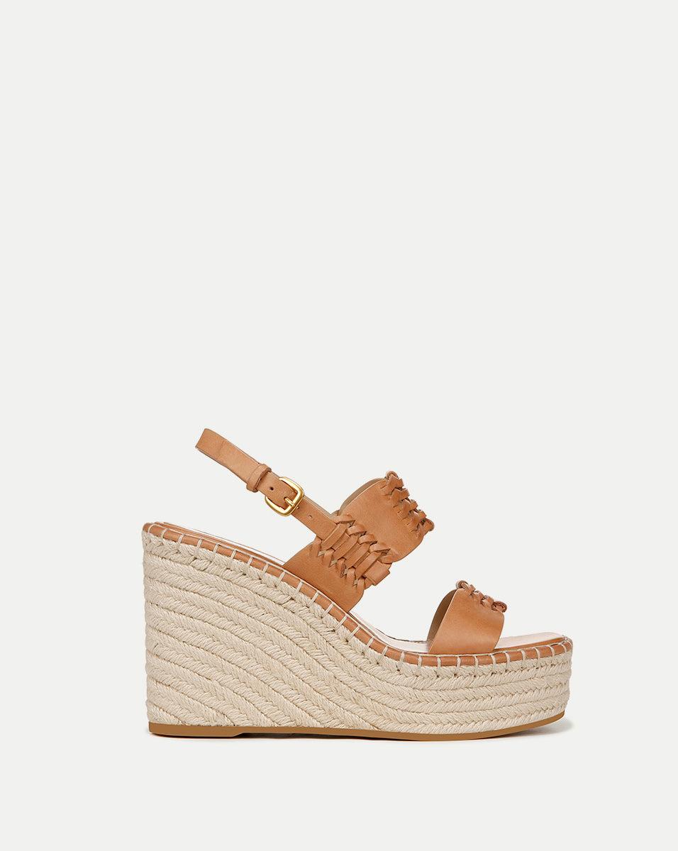 Riya Raffia Wedge Sandal in Natural