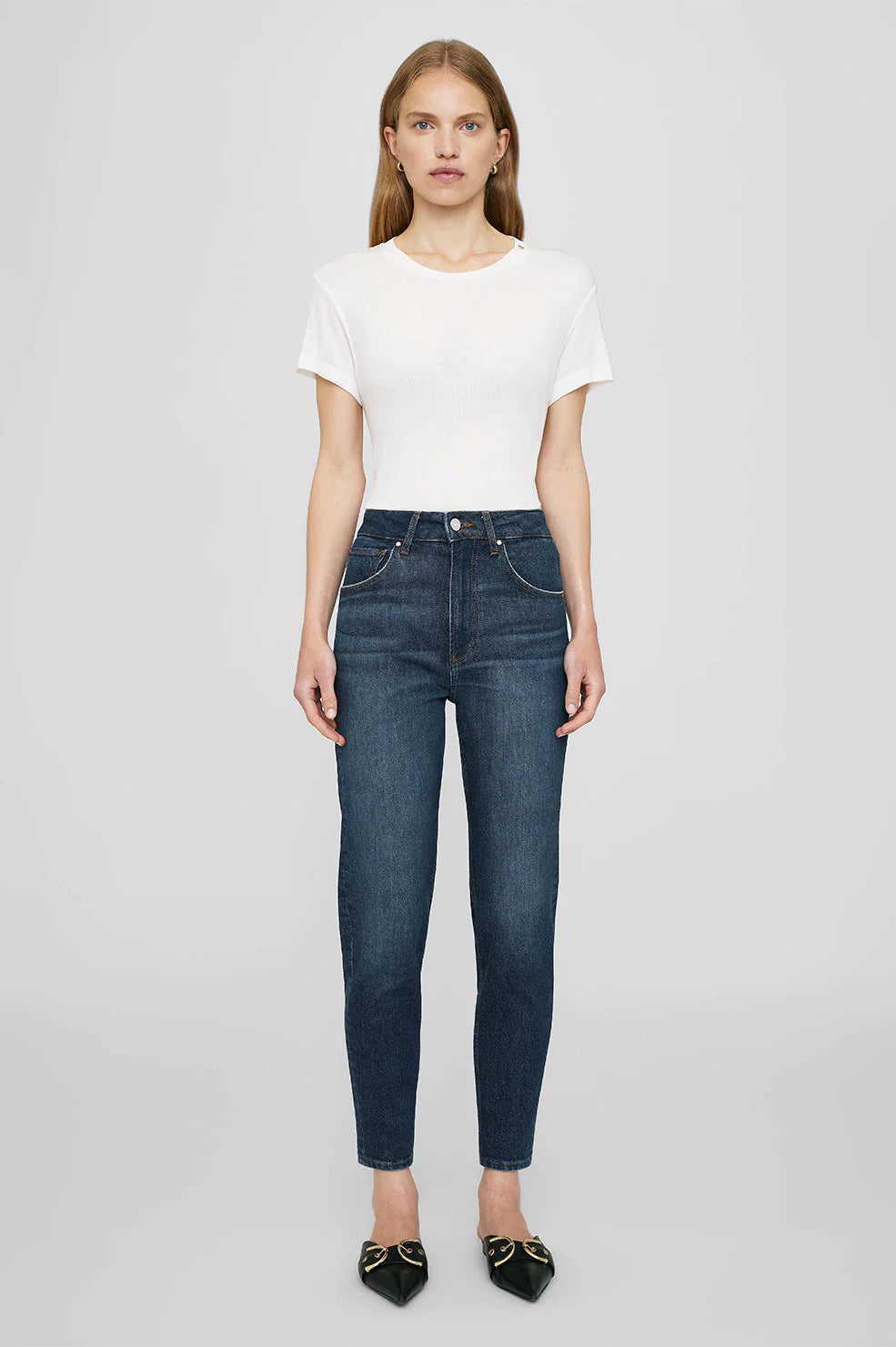 Amani Tee in Off White Cashmere Blend