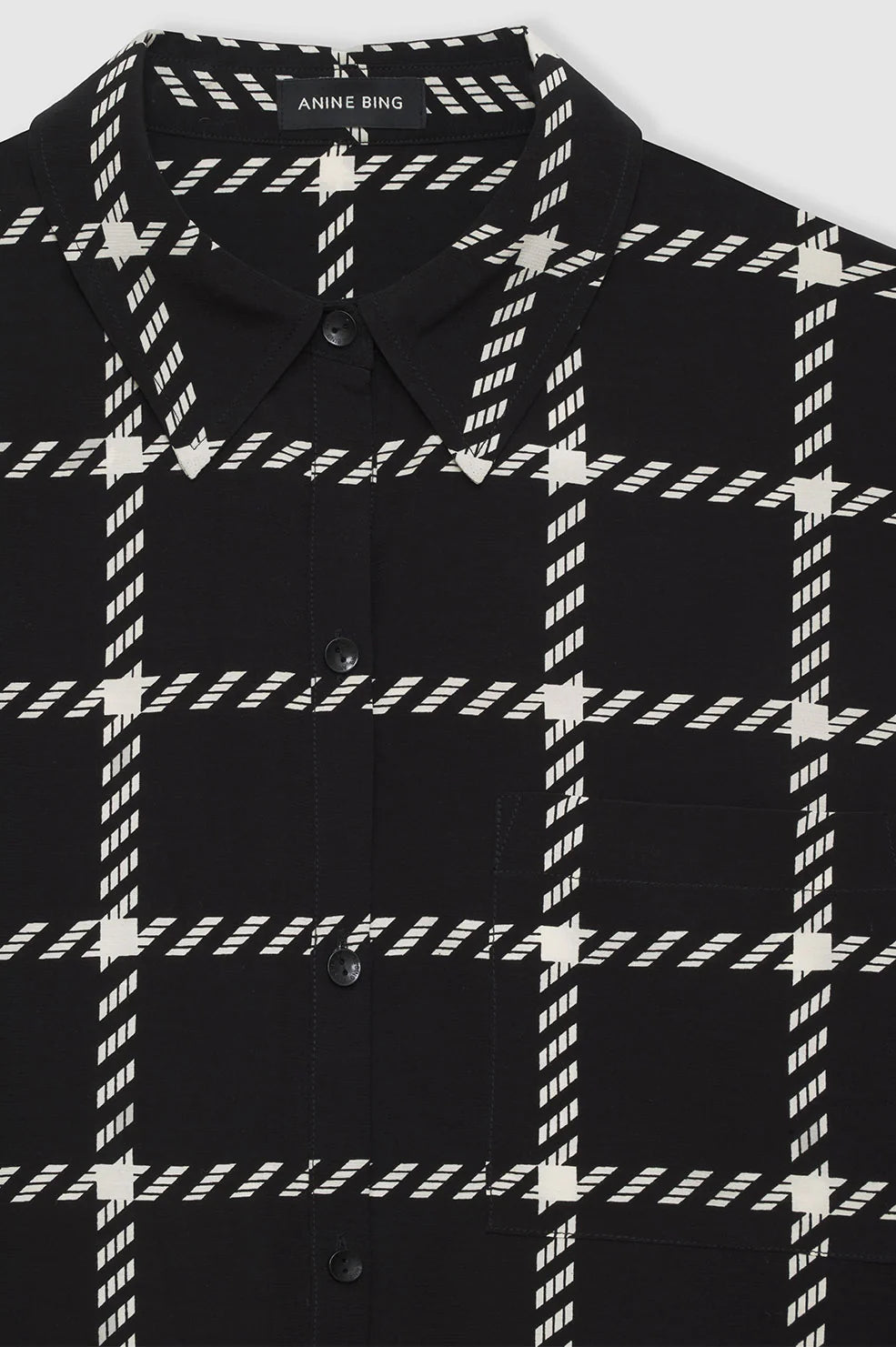 Aspen Shirt in Black and White Plaid