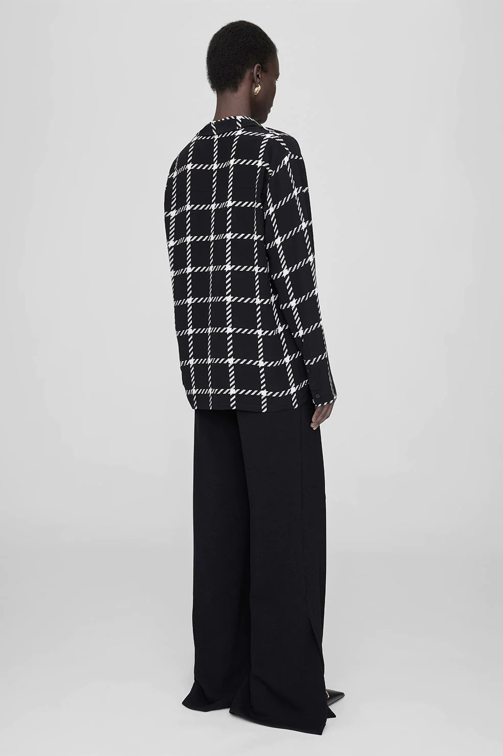 Aspen Shirt in Black and White Plaid