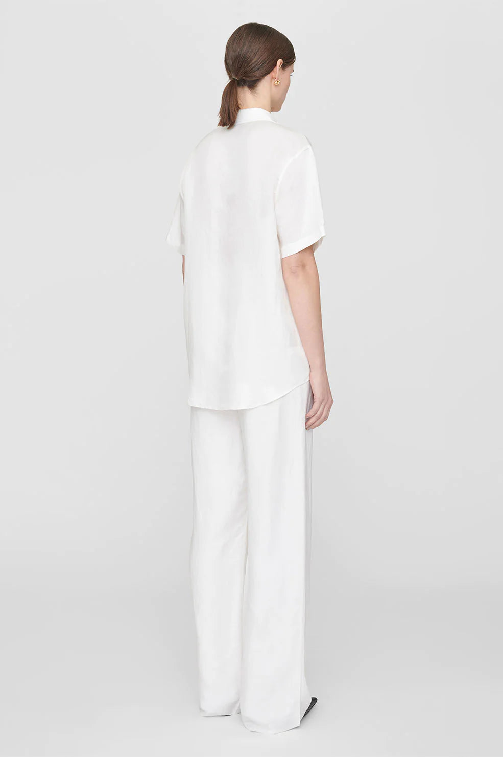 Bruni Shirt in White Linen Blend