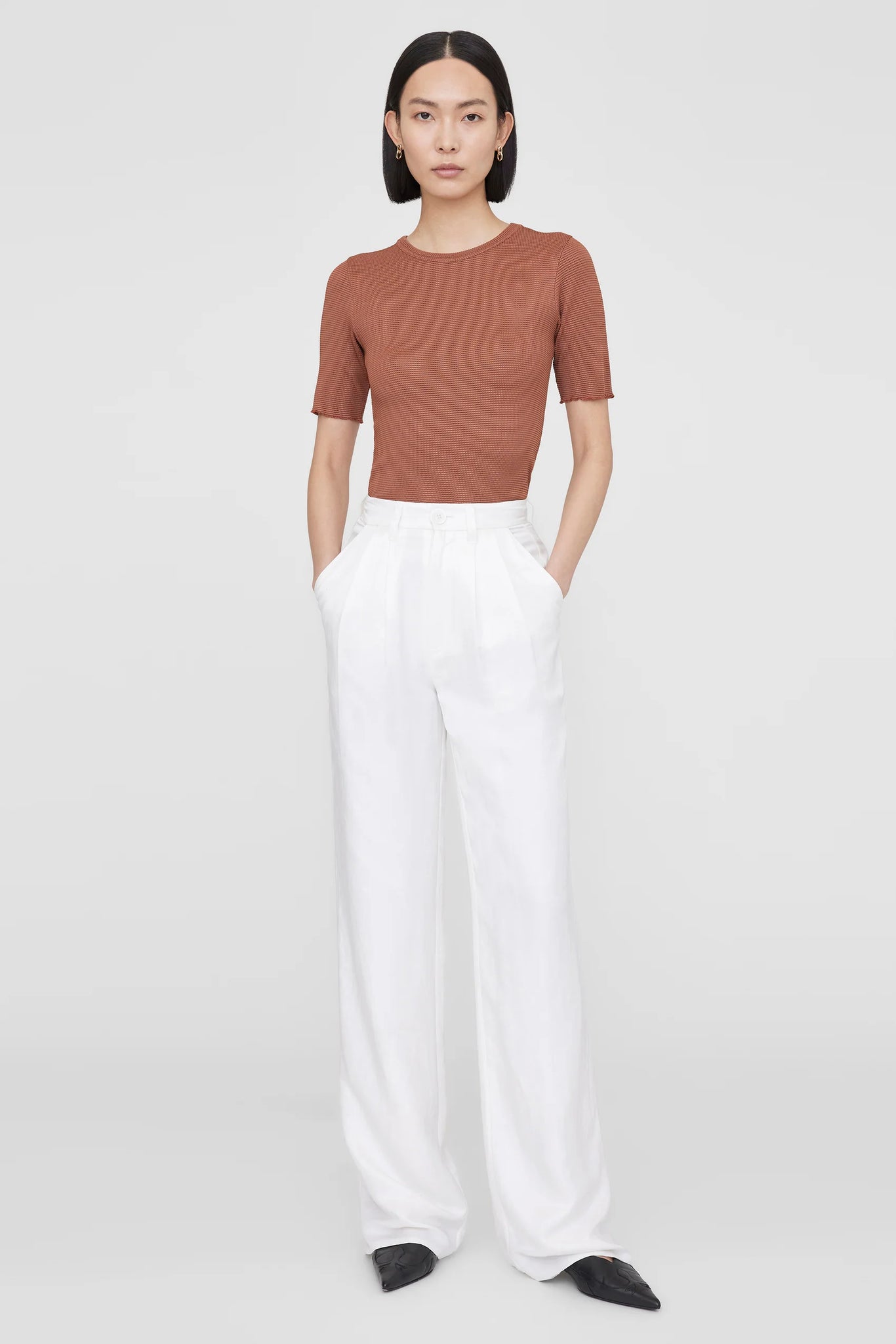 Caitlyn Top in Terracotta Waffle