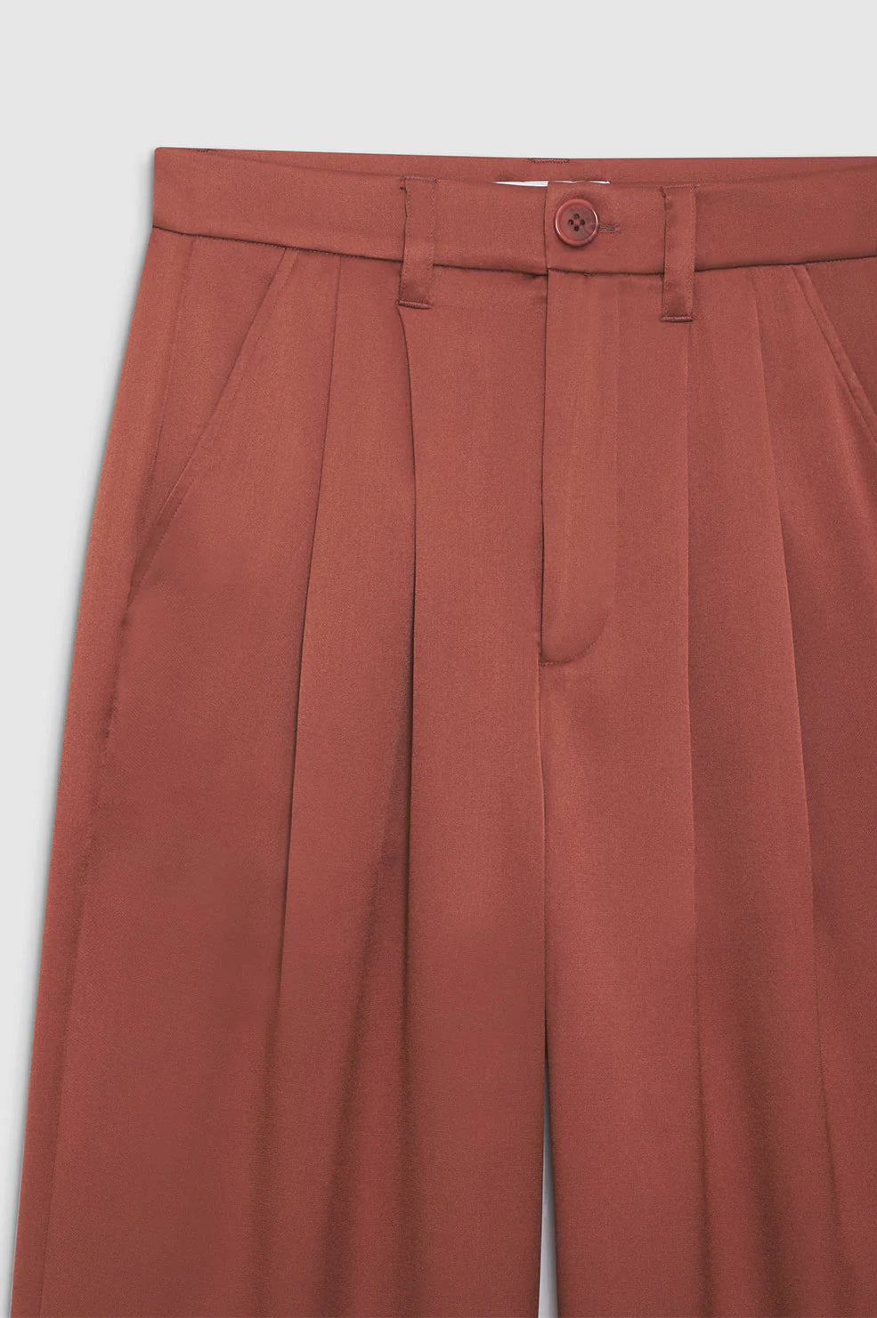 Carrie Pant in Terracotta Silk