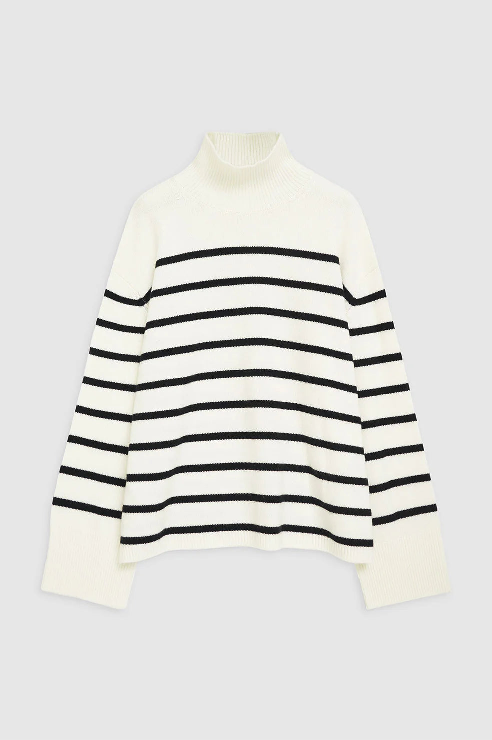 Courtney Sweater in Ivory and Black Stripe