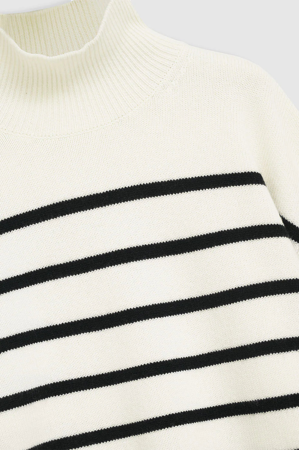 Courtney Sweater in Ivory and Black Stripe