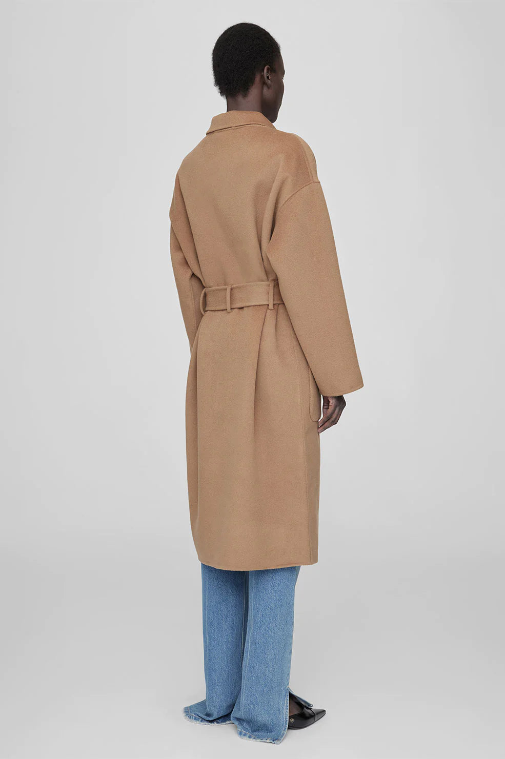 Dylan Coat in Camel Cashmere Blend