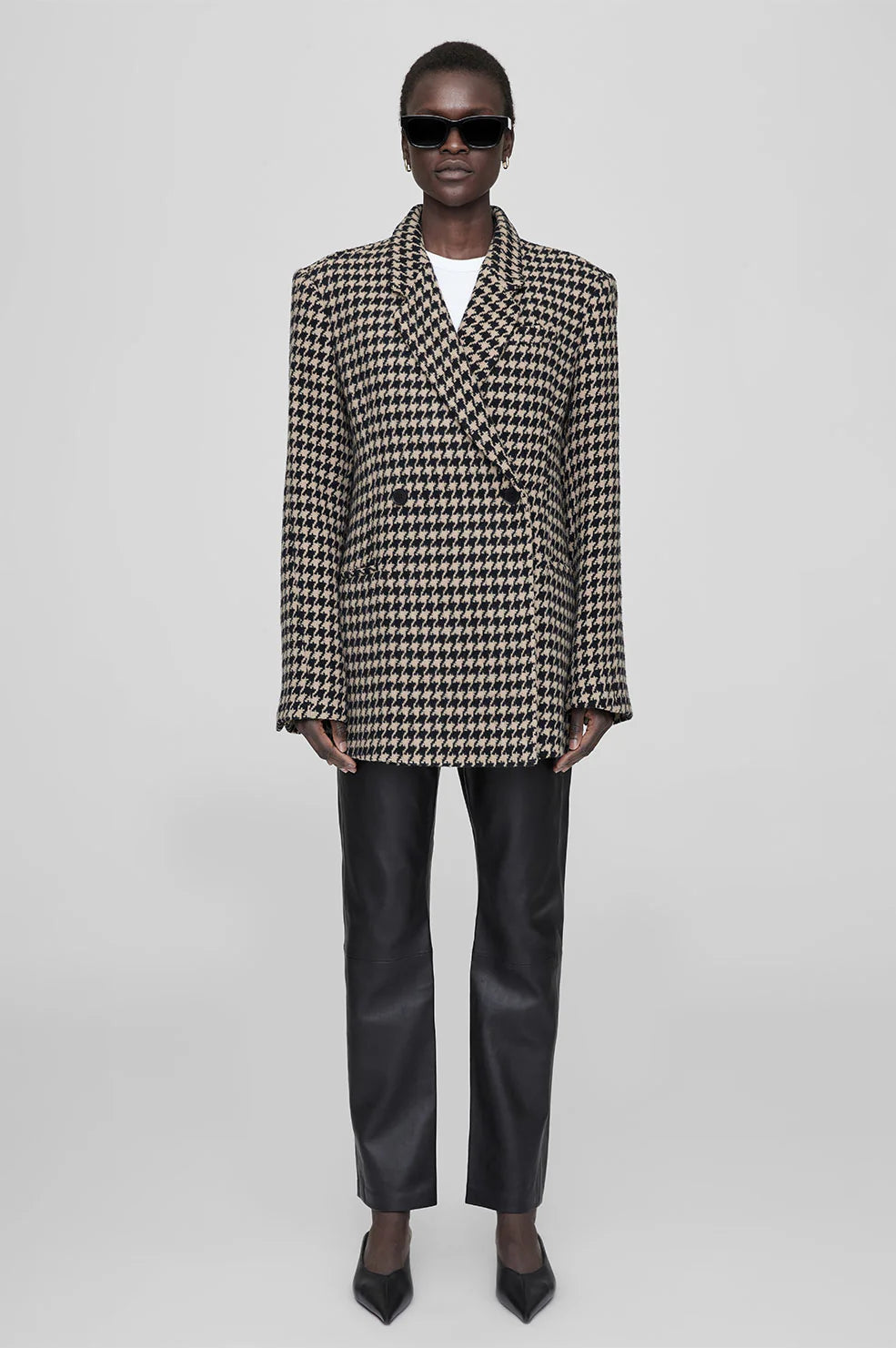 Kaia Blazer in Houndstooth