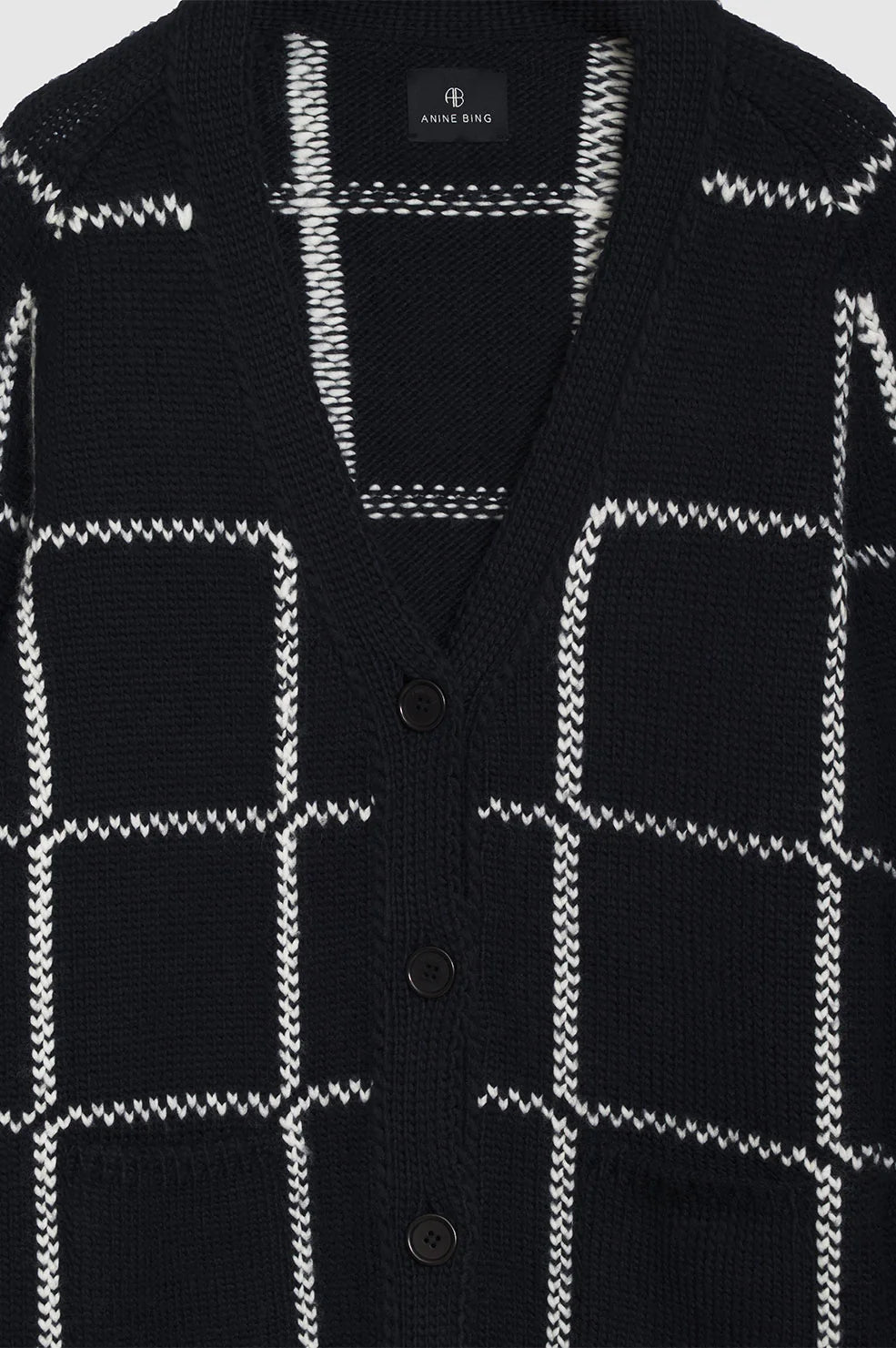 Kurt Cardigan in Black and White Plaid