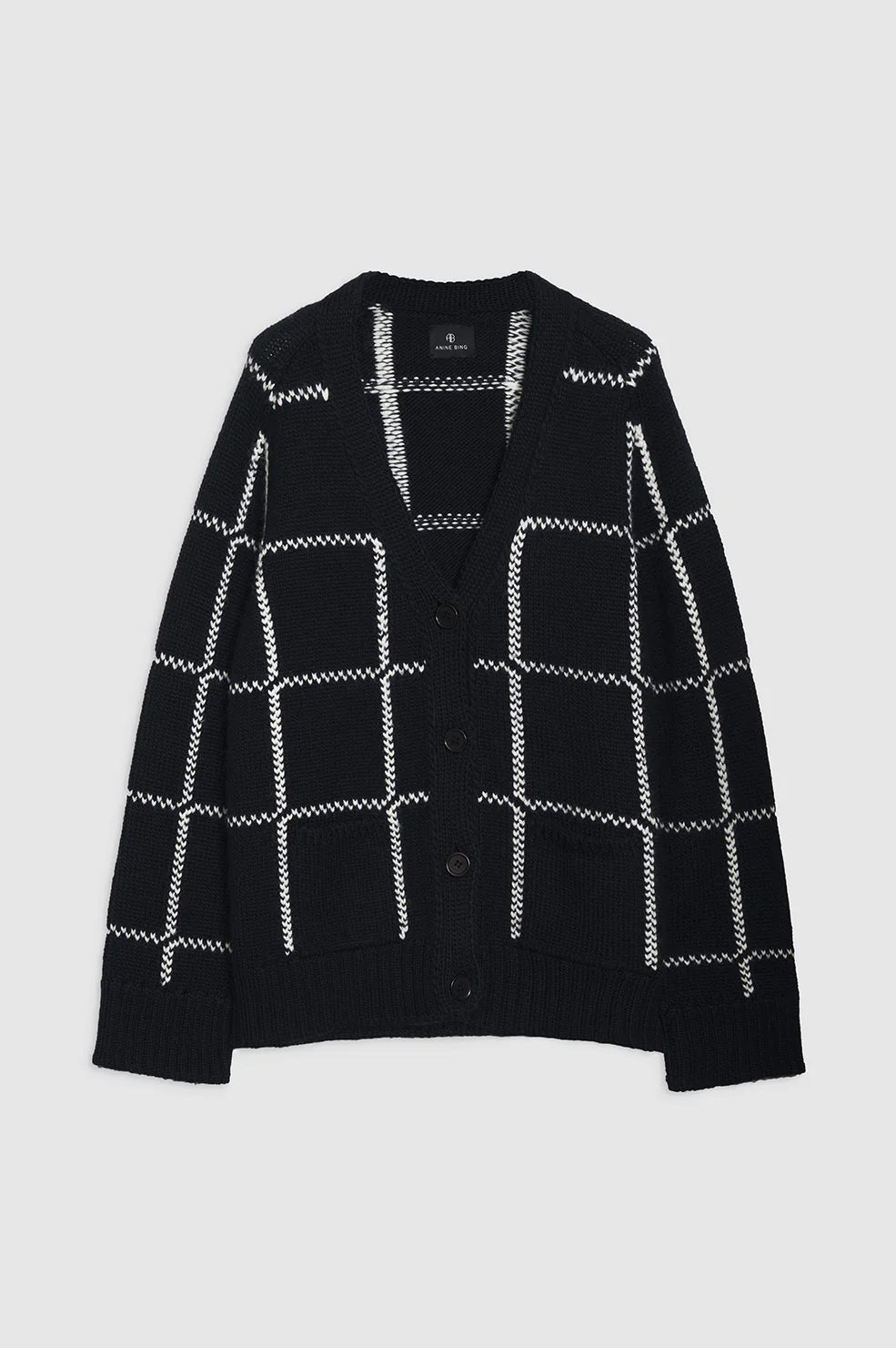 Kurt Cardigan in Black and White Plaid