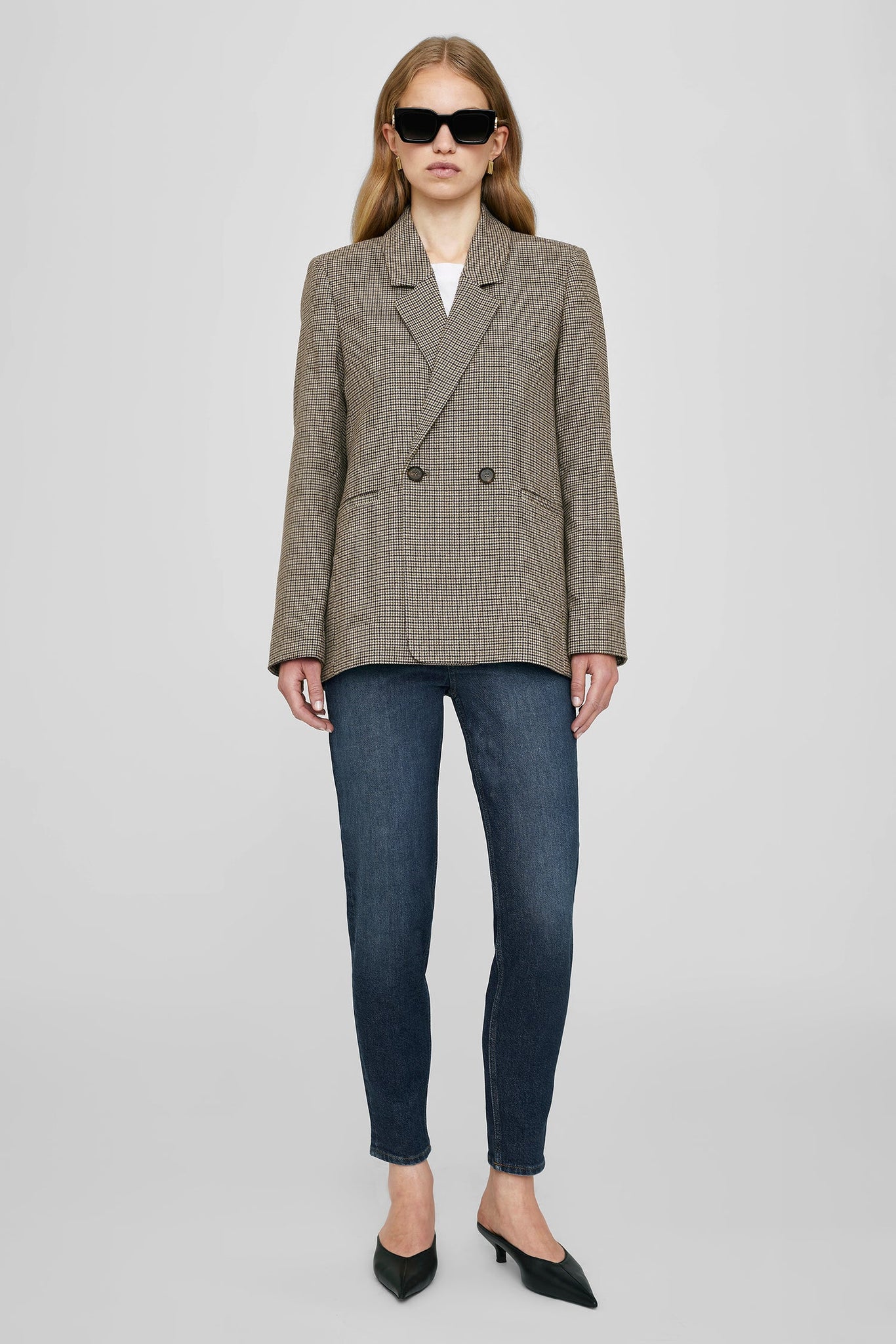Madeleine Blazer in Mini Houndstooth