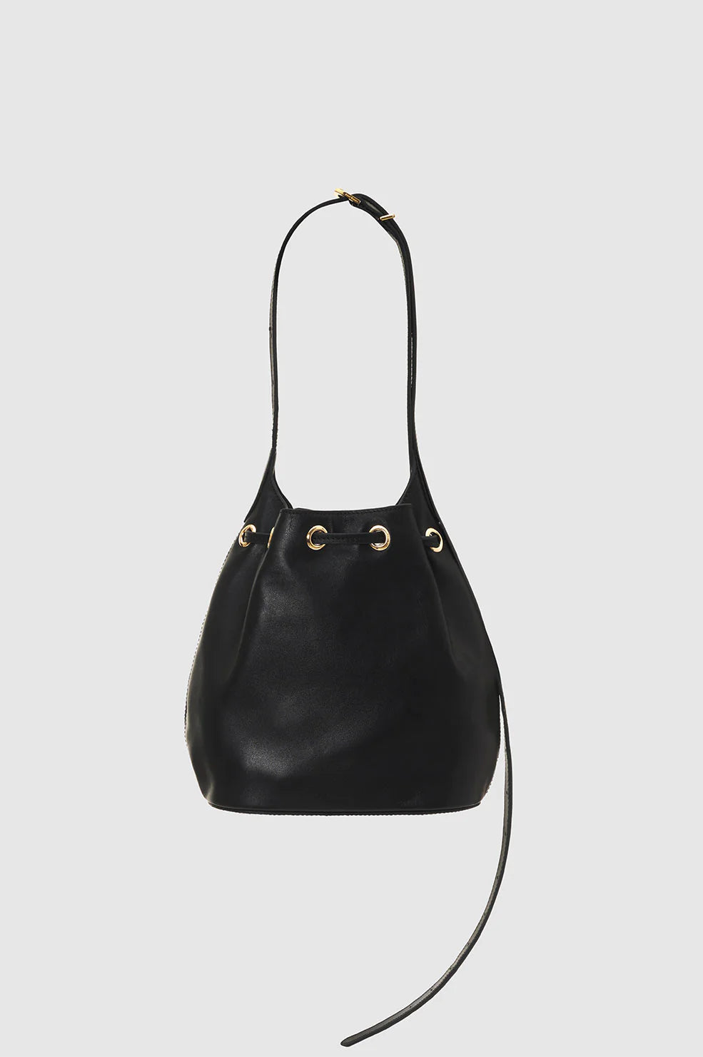 Mini Alana Bucket Bag in Black