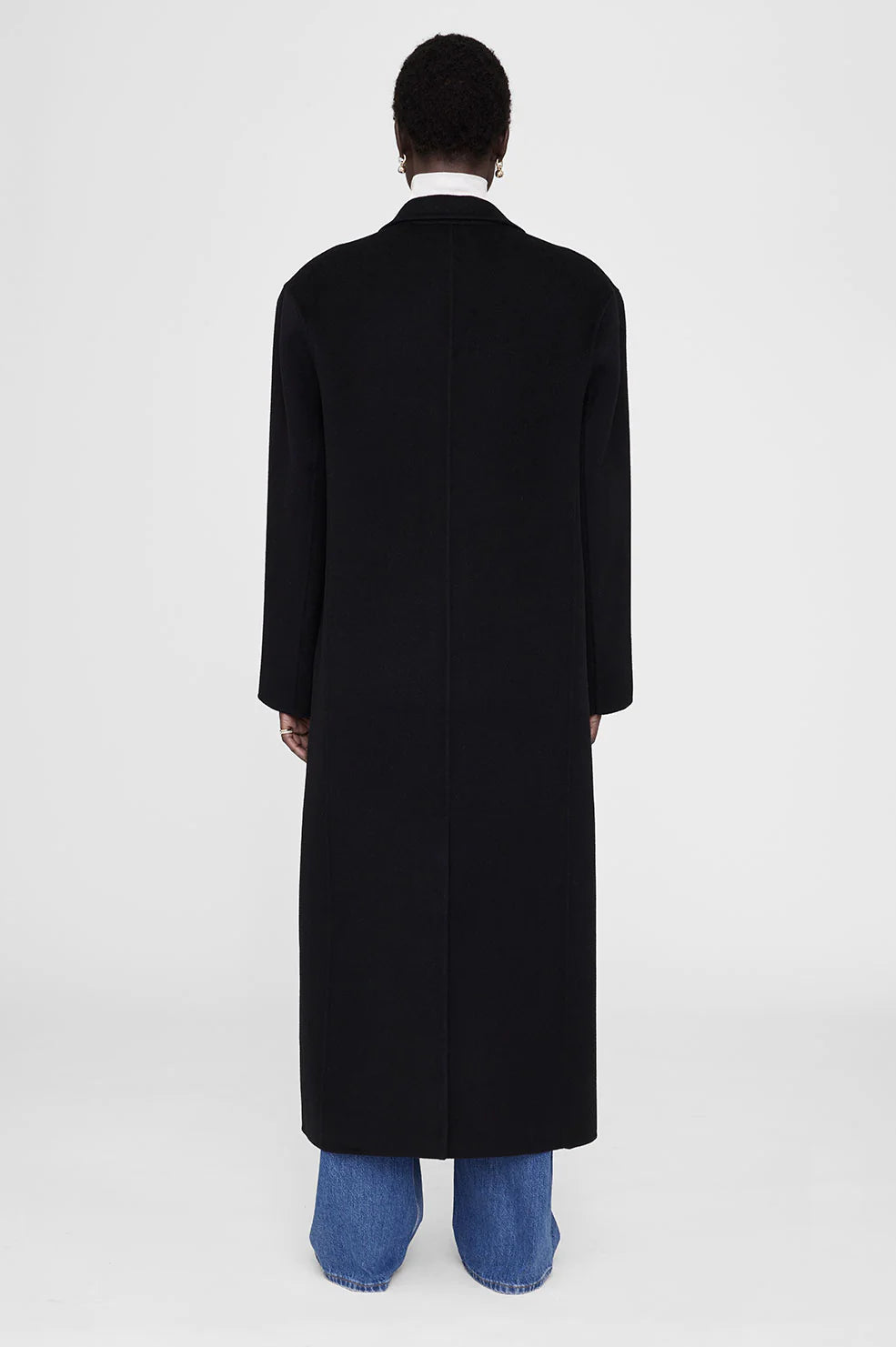 Quinn Coat in Black Cashmere Blend