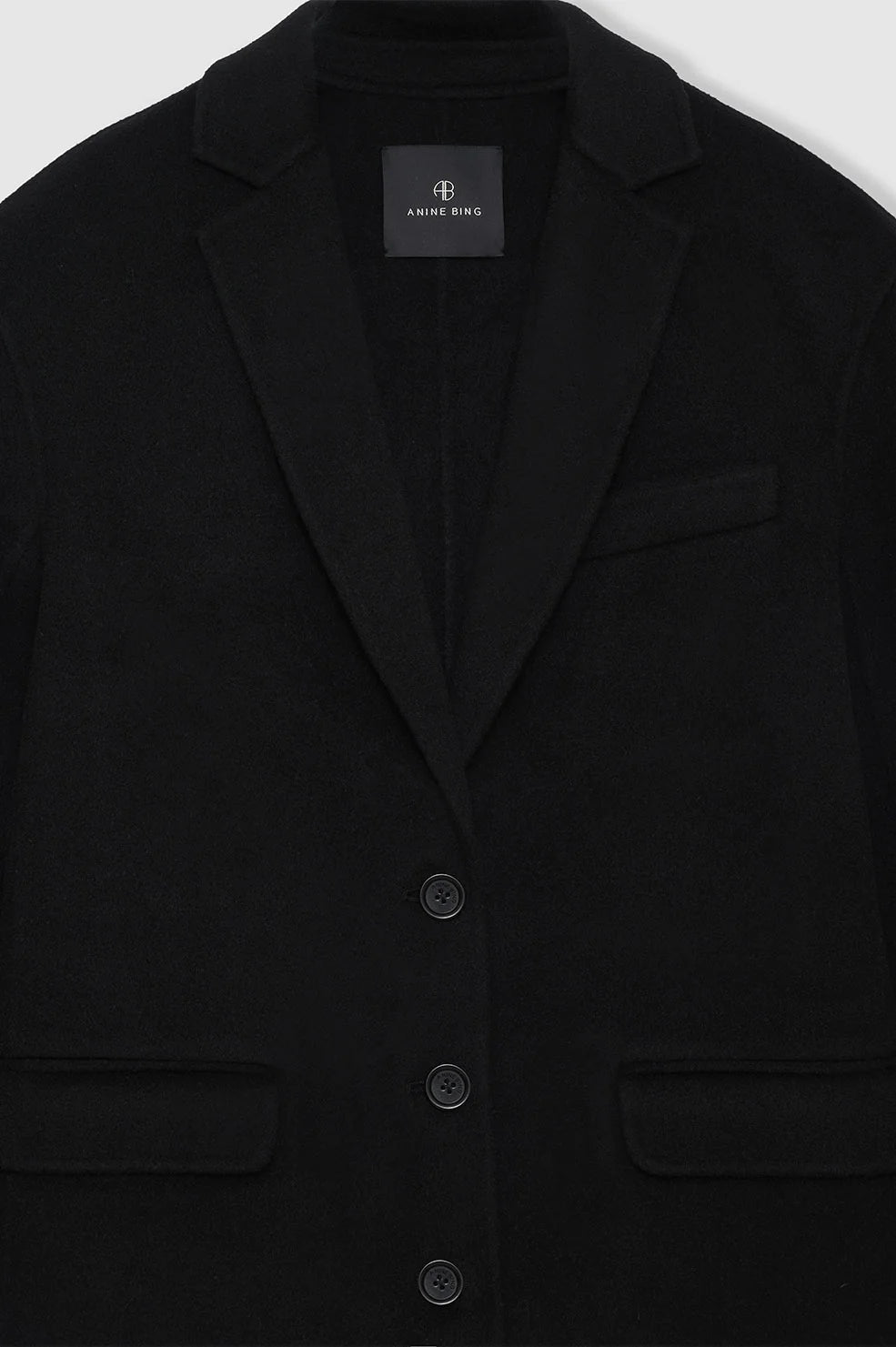 Quinn Coat in Black Cashmere Blend