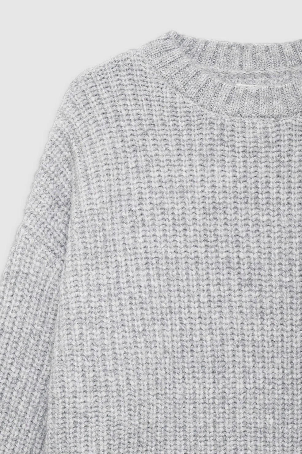 Sydney Crew Sweater in Light Heather Grey