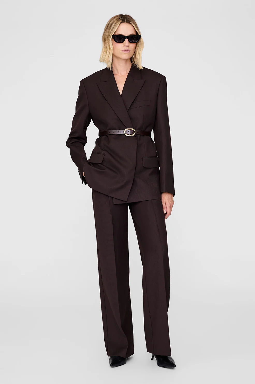 Aretha Blazer in Deep Brown