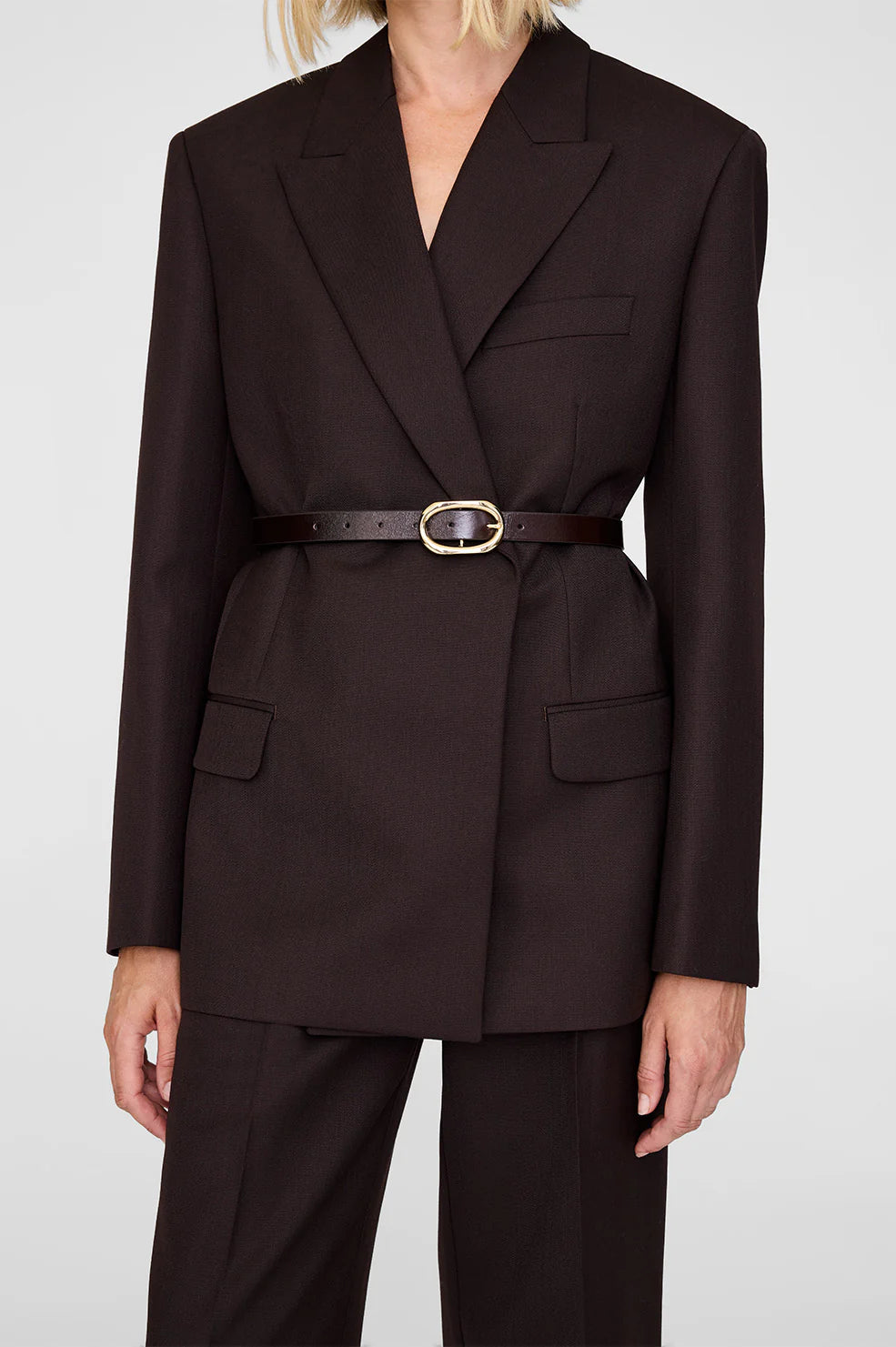 Aretha Blazer in Deep Brown