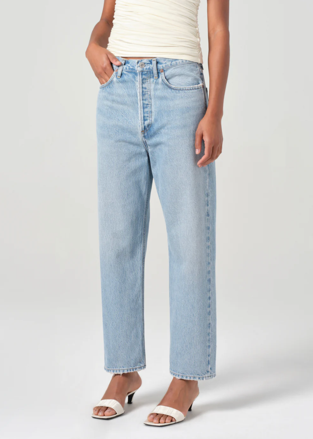 90's Crop Mid Rise Straight in Force