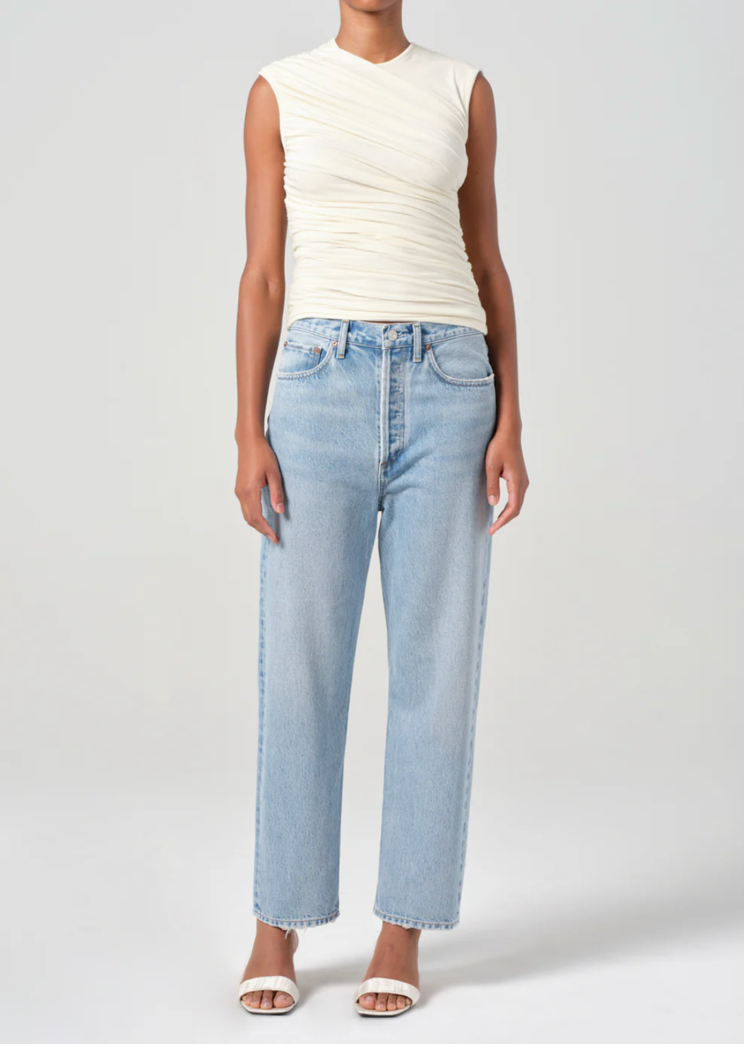 90's Crop Mid Rise Straight in Force