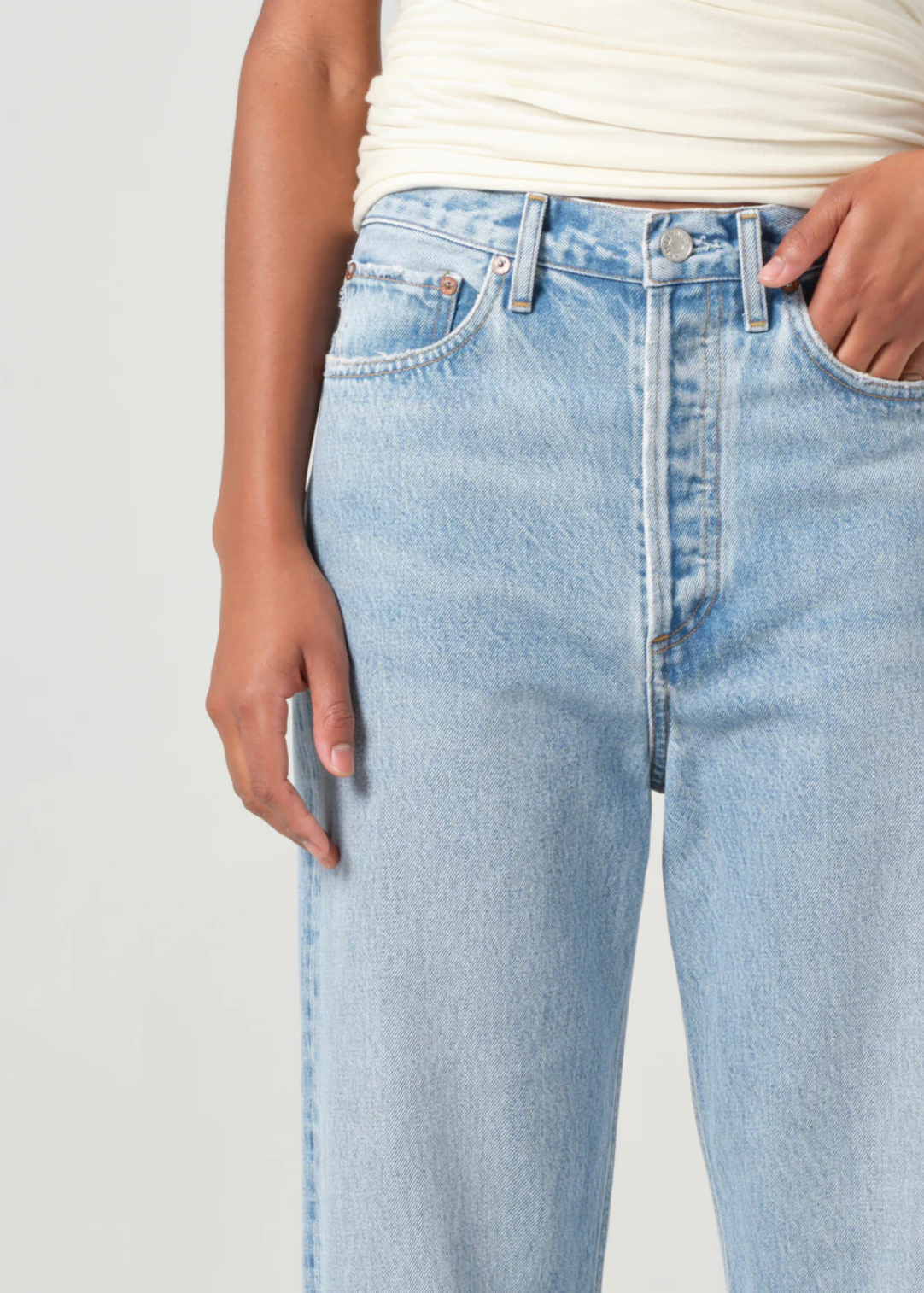 90's Crop Mid Rise Straight in Force