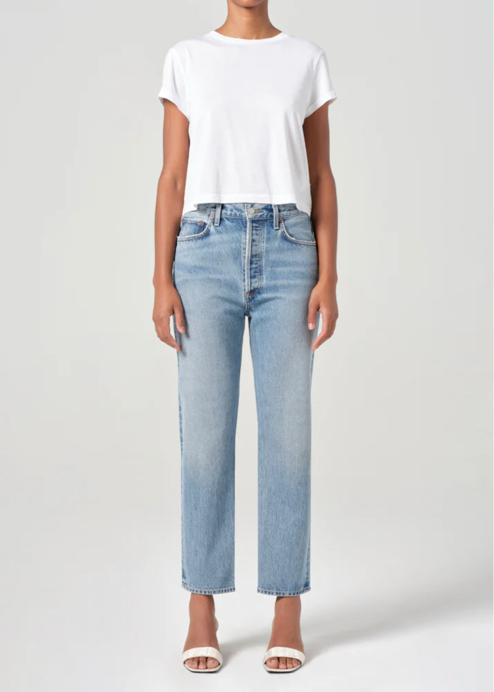 90's Pinch Waist Crop in Stage