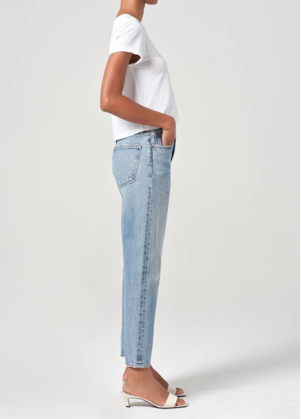 90's Pinch Waist Crop in Stage