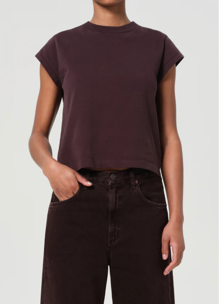 Bryce Cap Sleeve Tee in Root
