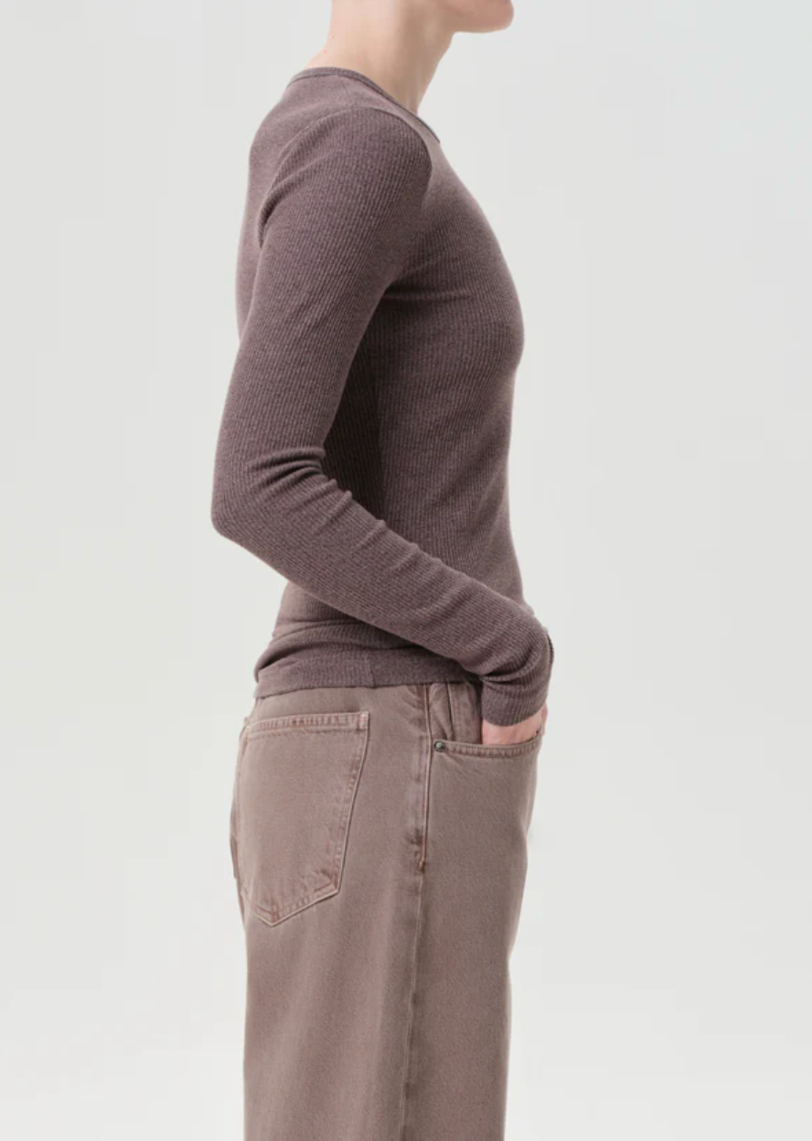 Delphi Slim Tee in Ceramic