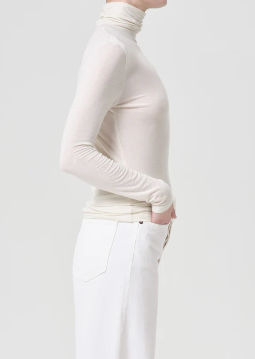 Pascale Turtleneck in Oat Milk