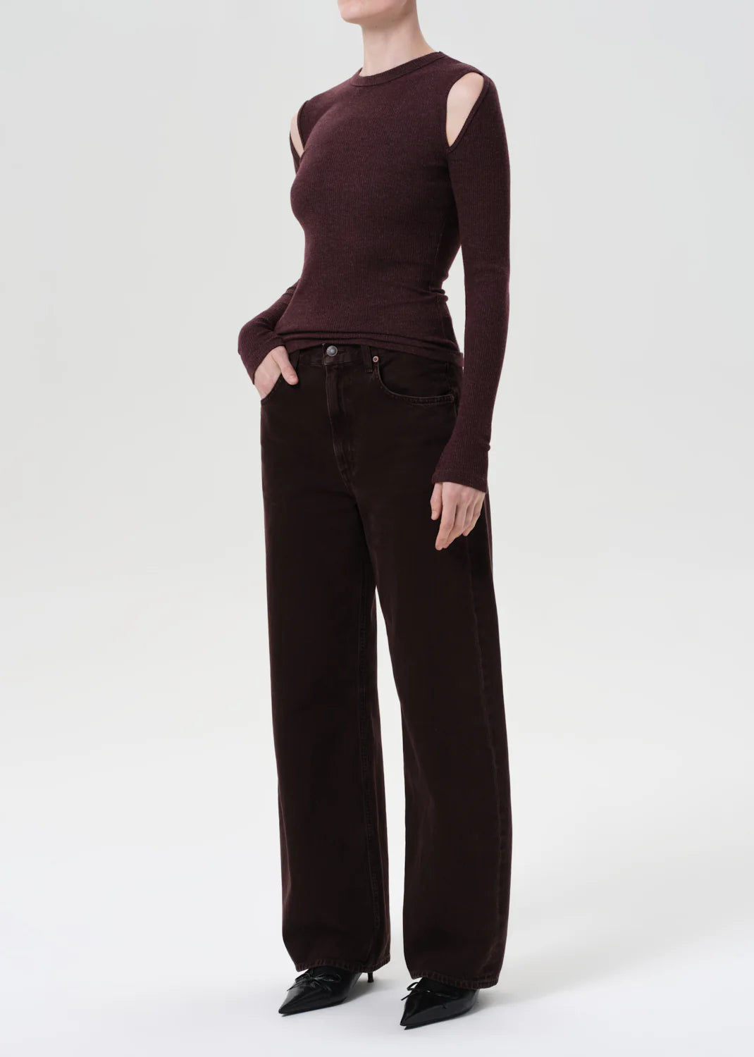 Pierce Tee in Raisin