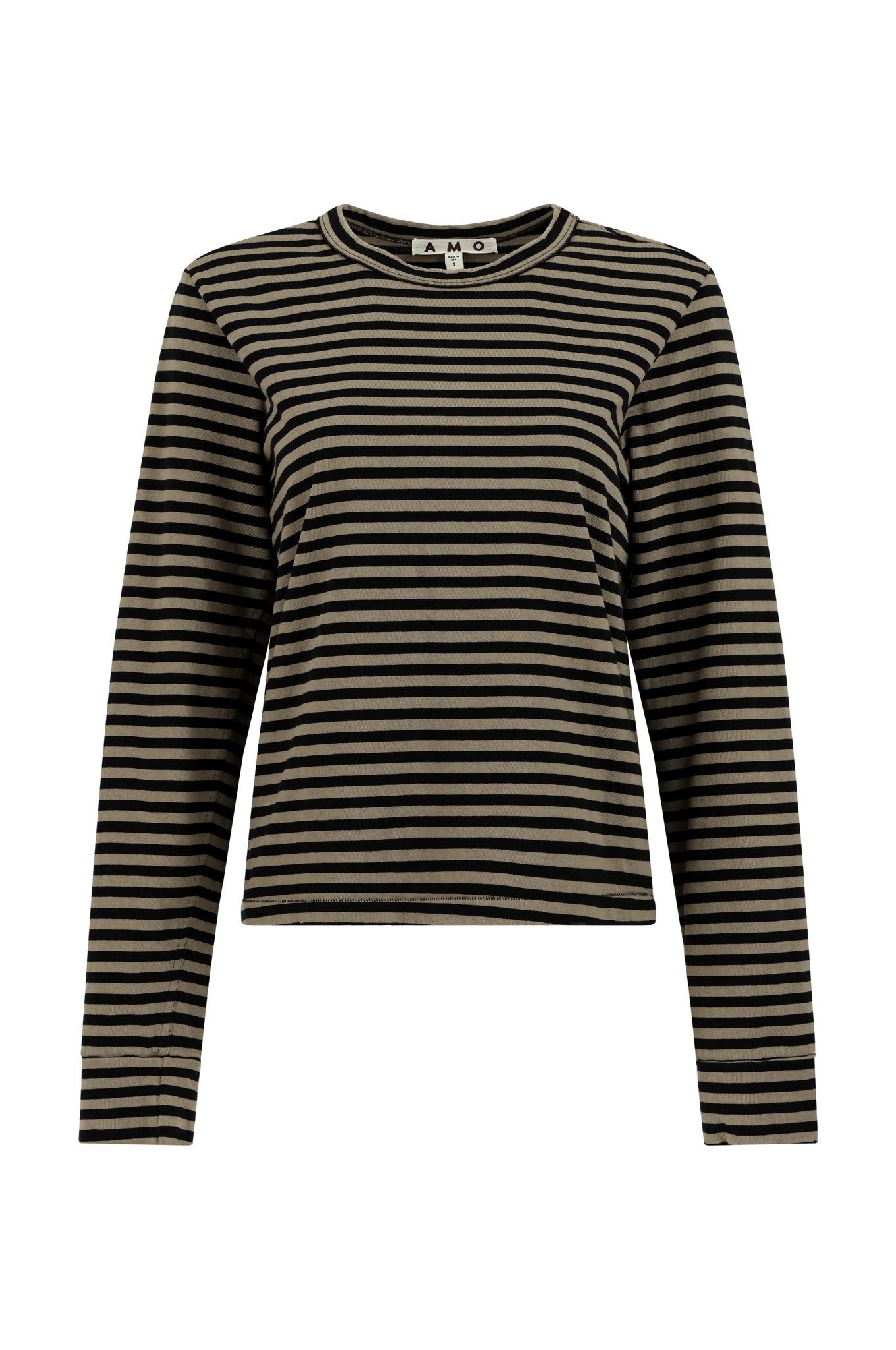 Love Long Sleeve in Sand/Black Stripe