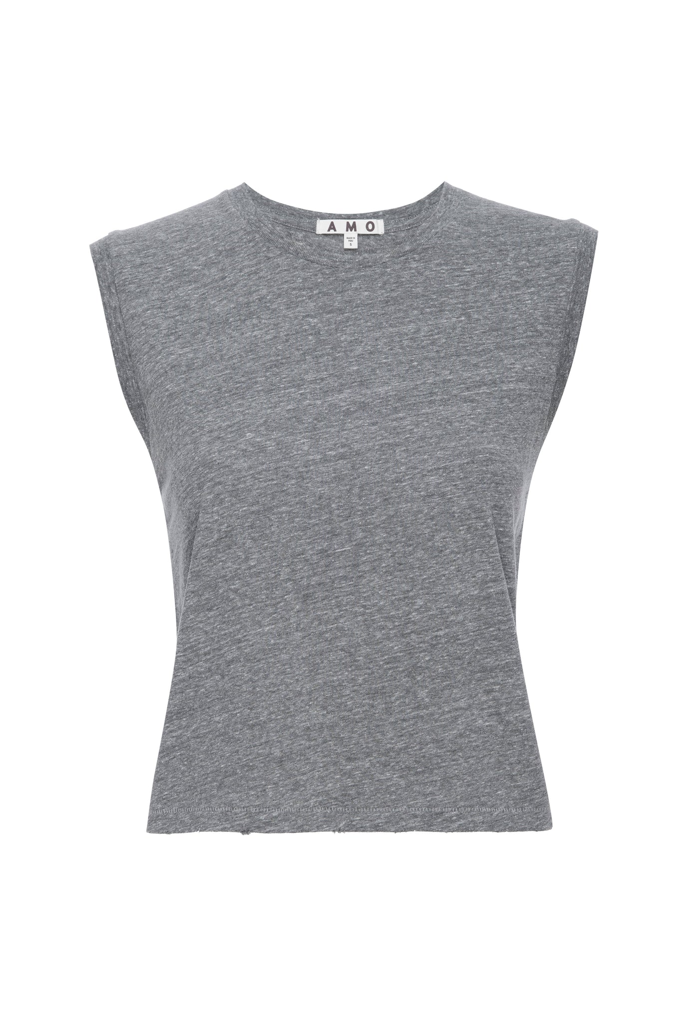 Sleeveless Babe Tee in Heather Grey