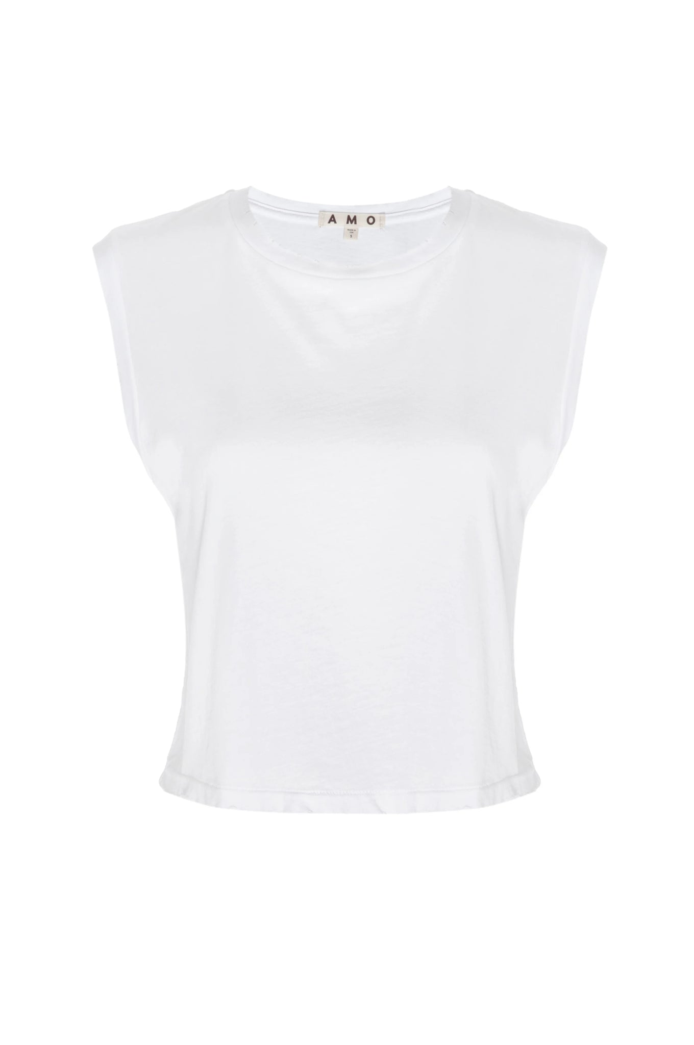 Sleeveless Babe Tee in White