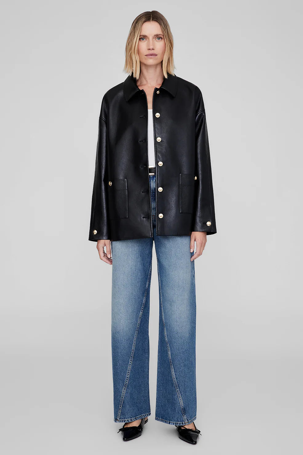 Luca Jacket in Black Recycled Leather