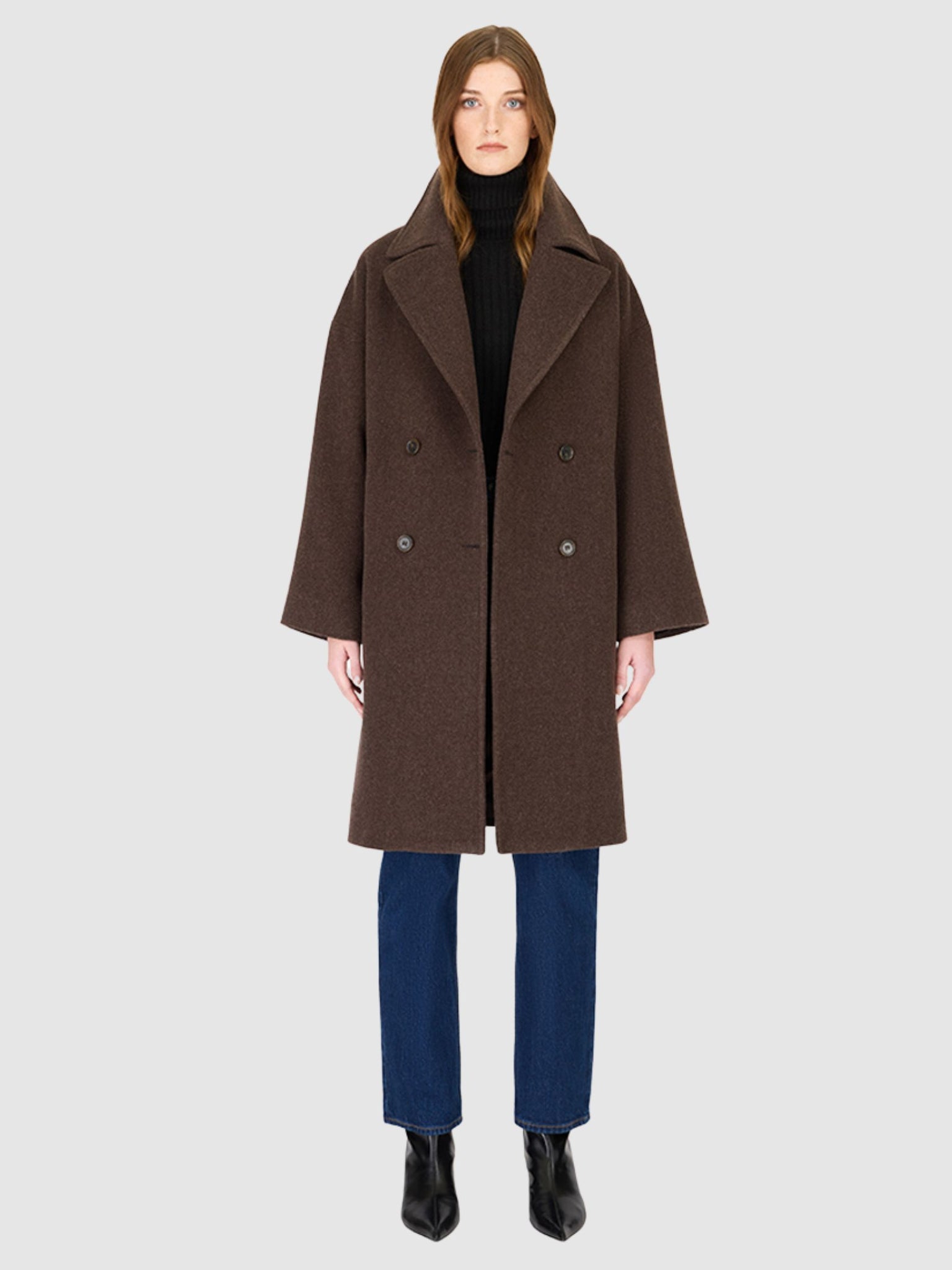 Aaliyah Coat in Brown Melange