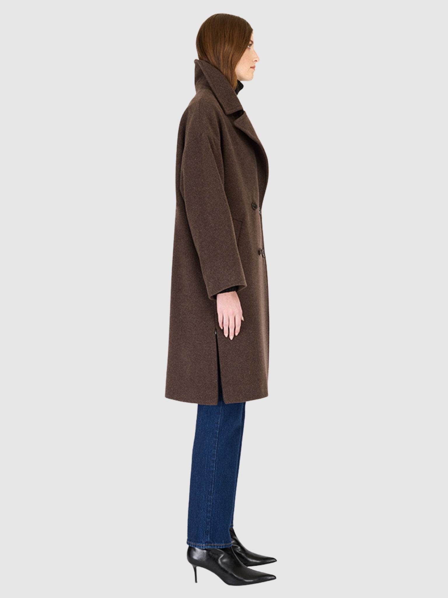 Aaliyah Coat in Brown Melange